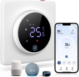 Slimme Thermostaat voor Elektrische Vloerverwarming - Programmeerbaar en Wifi Bediening — thumbnail 1