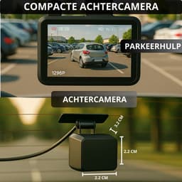 Lefairy dashcam voor auto en achteruitrijcamera- WiFi app - 3 inch scherm - Full HD - G sensor - 24 uur bewaking — thumbnail 3
