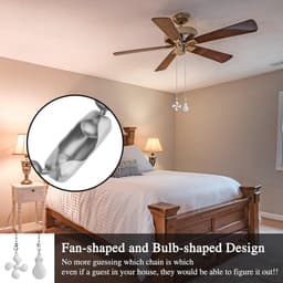 2 Stuks Plafond Ventilator Trekketting - Zilver — thumbnail 1