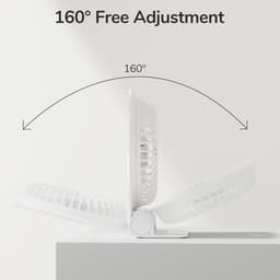 Draagbare USB Bureauventilator - Oplaadbaar, Opvouwbaar, Sterke Wind, Ultrastil, Voor Thuis en Kantoor — thumbnail 3