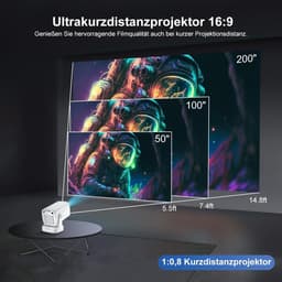 Mini Beamer - Film Projector met Bluetooth - Draagbare Beamer - 4K Kwaliteit — thumbnail 2