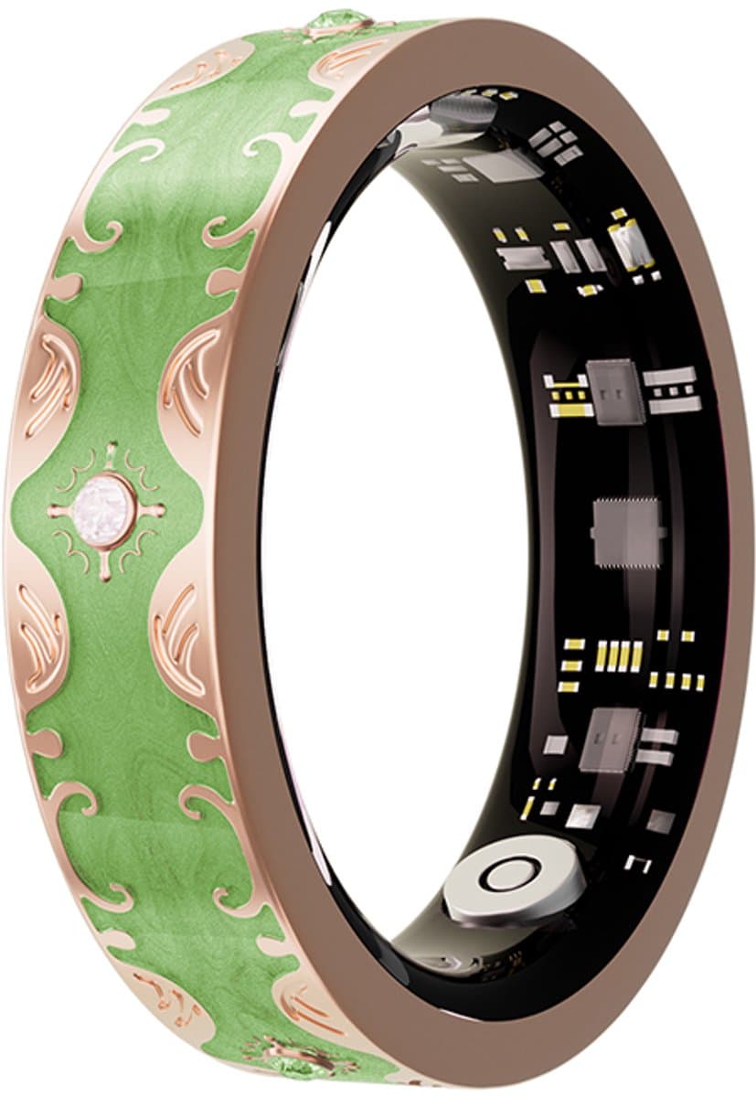 WizBay Premium Select® Bohemian Smart Ring - Mars Green - Hartslag, Slaap en Zuurstofmeting - Activiteitstracker - Maat 10 — afbeelding 1
