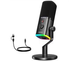 Maono PD100X - Microfoon voor Computer - USB/XLR Microfoon - Streaming - YouTube - Podcasting - Dynamische Microfoon - Plug & Play - Studio Geluidskwaliteit - Zwart