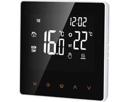 Digitale thermostaat 16A met touchscreen en LCD-display voor elektrische vloerverwarming