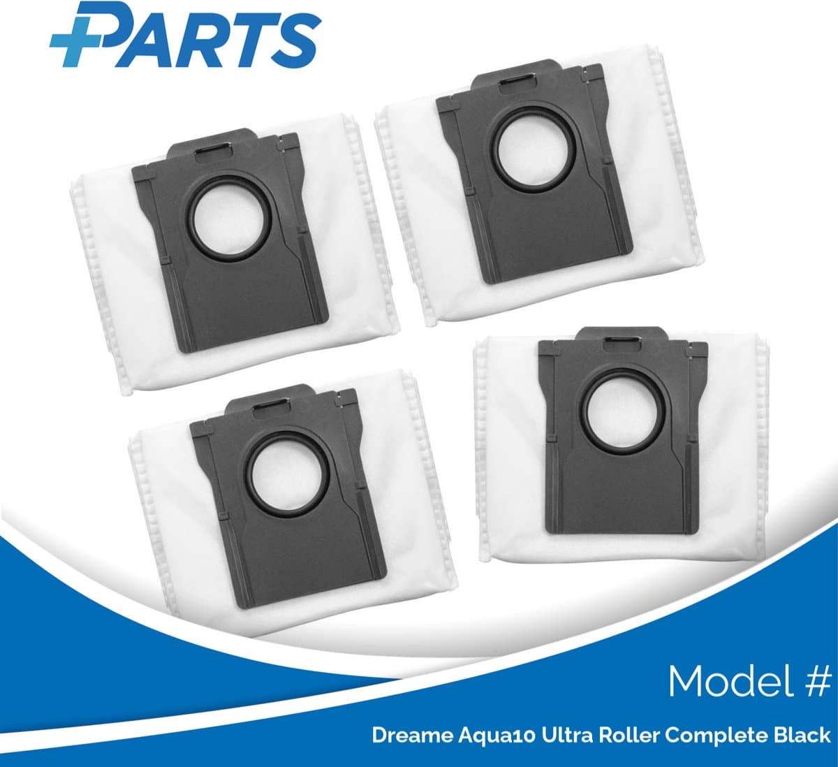 Dreame Aqua10 Ultra Roller Complete Black Stofzakken (4 Stuks, Plus.Parts® alternatief voor RDB8) — afbeelding 1