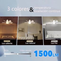 Dimbare Plafondventilator 30W met E27-fitting en 3 Snelheden — thumbnail 5