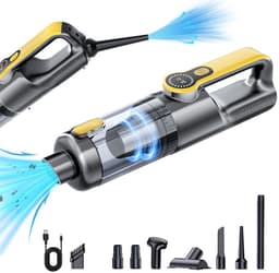 Draadloze handstofzuiger, krachtige draadloze stofzuiger, éénknops stofverwijdering, auto-stofzuiger, multifunctionele mini-autostofzuiger, draagbare stofzuiger, geel — thumbnail 1