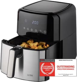 Hetelucht friteuse - Airfryer - Gezond koken - 8 programma's - 5 liter - Zilver — thumbnail 1
