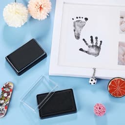 Cat en Dog Pet Paw Print Kit - Geen Rommel - Veilige Paw Print Inkt Pad voor Dierlijke Herinneringsgeschenken - Huisdiervriendelijk (Zwarte Inkt) — thumbnail 2