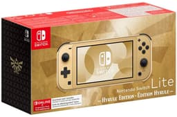 Nintendo Switch Lite - Hyrule Edition - Hylian Crest - 12 maanden Nintendo Switch Online + Uitbreidingspakket — thumbnail 1