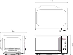 Magnetron met Grillfunctie en RVS Afwerking, 20 Liter Inhoud — thumbnail 2