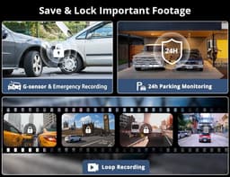 Dashcam Auto 2.5K 1600P met WiFi, 170° Groothoek en Nachtzicht | Parkeermonitor — thumbnail 3