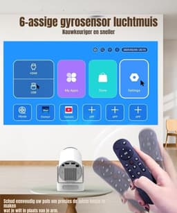 DYNA® Mini beamers - Projector - Mini beamer - Wit -10cm x 10cm x 18cm — thumbnail 3