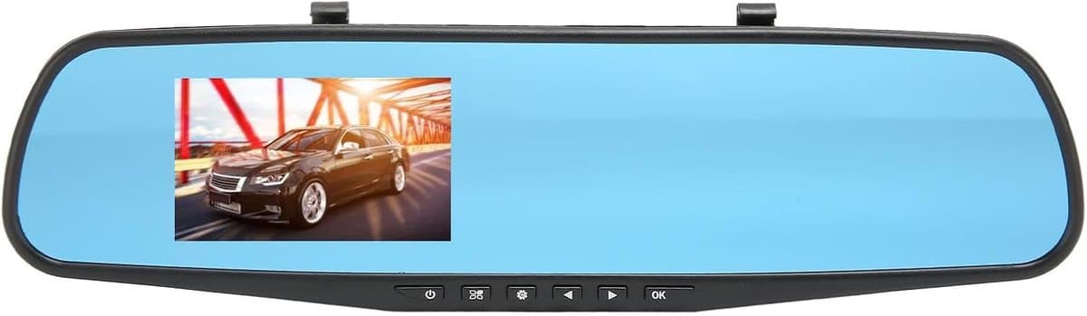 3,5 inch 1080P achteruitkijkspiegelcamera, breedbeeldopname, achteruitrijcamera, dashcam voor met Anti-shake, nachtzicht, monitor — afbeelding 1