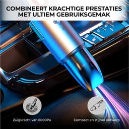 Somstyle Auto Stofzuiger - Kruimeldief Draadloos - 6000Pa Zuigkracht - Handstofzuiger Oplaadbaar - Kruimelzuiger - Grijs — thumbnail 4