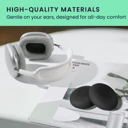 kwmobile 2x oorkussens geschikt voor Jabra Evolve 2 65 / Evolve 65 SE - Earpads voor koptelefoon in zwart — thumbnail 4