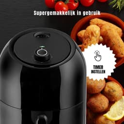Nexvo® Mini Airfryer - Airfryer - Heteluchtfriteuse - Compact - Zwart - 28cm x 29cm x 37cm — thumbnail 4