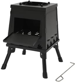 Linkforu - Inklapbare Campinghoutkachel – Buitenhaard - Houtkachel – BBQ – Verstelbaar in Hoogte 36-56 cm – Breedte 55 cm — thumbnail 5