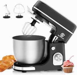 Keukenmachine - Deegmachine Mixer - Bakken en Koken - Krachtige 1300W Motor - 5 Liter Kom - Zwart — thumbnail 1