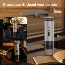 Best Active - 3-in-1 Draagbare Koffiemachine - Inclusief 10.000 mAh Solar Powerbank - Draagbaar Koffiezetapparaat - Cups en Gemalen Koffie - Draagbaar en Oplaadbaar - Espressomachine - Zwart — thumbnail 4