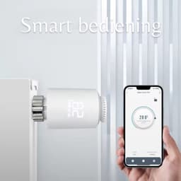Slimme radiatorknop set van 3 | Zigbee 3.0 gateway | Tuya Smart Life-app | M30x1.5 mm | Wit — thumbnail 2
