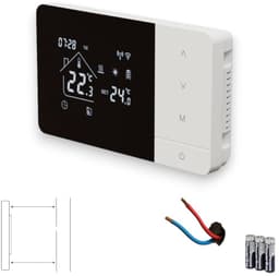 Slimme thermostaat voor cv | Wifi met Smart Life app | Touchscreen | Opbouw | Zwart wit — thumbnail 1
