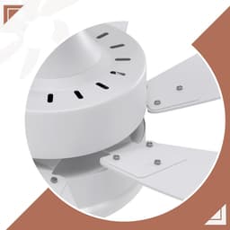 Glitzerlife - Plafond ventilator met verlichting - Ventilator lamp plafond - stille plafondventilator - stil met afstandsbediening en timer - Ø75cm - wit - plafondlampen met ventilator voor woonkamer en slaapkamer — thumbnail 3