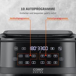 Heteluchtfriteuse Stoompan - Multi-cooker - Gezond Koken - 3-in-1 Combinatie - 7 Liter - Zwart — thumbnail 4