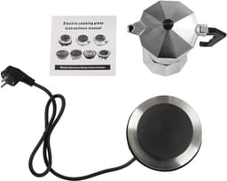 Elektrische Espressomaker Mokka Pot Aluminium voor 3 Kopjes - Wit — thumbnail 3