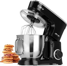 Professionele Keukenmixer met 6.5L Kom en 6 Snelheden - Ideaal voor Brood, Taarten en Meer — thumbnail 1