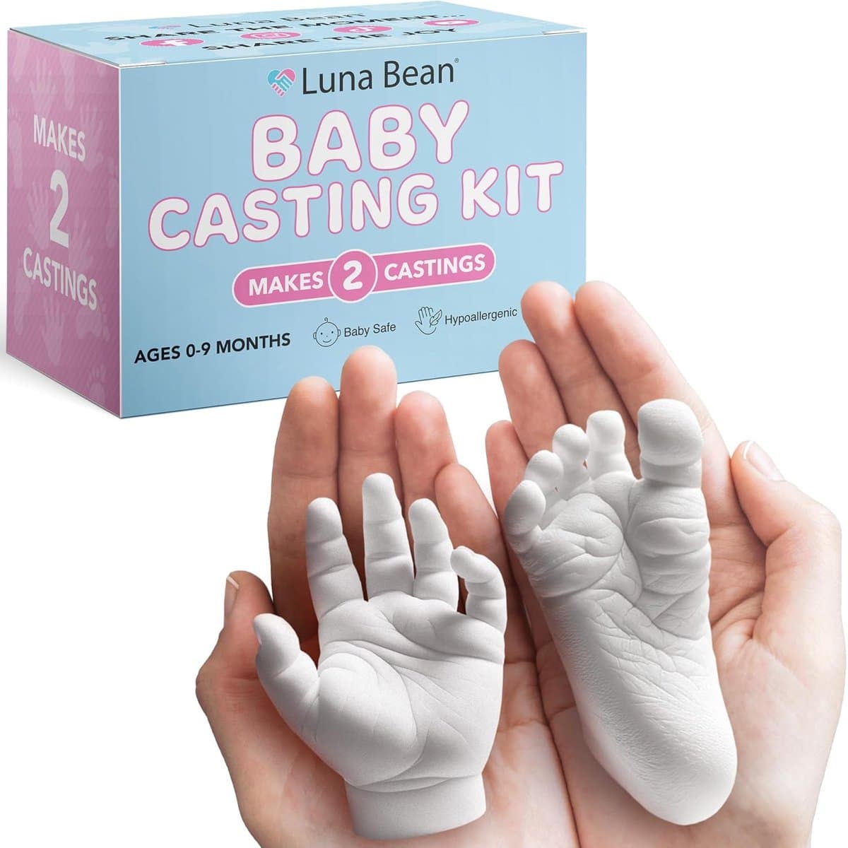 Baby Aandenken Set - Hand Voet Gips - Herinneringen Maken - Eenvoudig en Snel — afbeelding 1