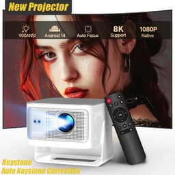 Flolife - L018 Beamer - Native 1080P Full HD Projector - 650 ANSI - Android 14 - WiFi 6 - Bluetooth 5.4 - Auto Focus & Keystone - 8K Ondersteuning — thumbnail 3