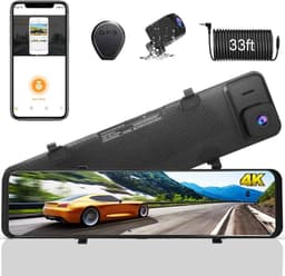 Achteruitkijkspiegel Dashcam – Auto Camera – Dubbele Lens – Parkeermonitor – 4K 12 Inch Scherm – GPS Tracking – Nachtzicht — thumbnail 2