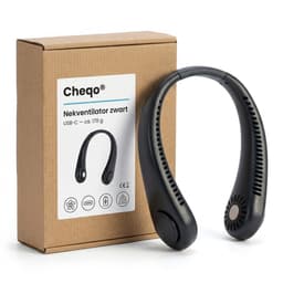 Cheqo® Nekventilator - Nek Ventilator - Neck Fan - Nek Fan - Halsventilator - Hals Ventilator - Draagbare Nekventilator - Nekventilator Oplaadbaar - Nekventilator USB - Nekventilator USB C - Gezichtsventilator — thumbnail 5