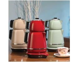 Theezetapparaat - Theemachine Samovar - Turkse Thee Zetten - Automatische Uitschakeling - 2.8 Liter Capaciteit - Rood