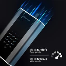 Beveiligde Harde Schijf - Versleutelde Externe Schijf - Data Bescherming - PIN Beveiligd - 185 cm - Zwart Grijs — thumbnail 4