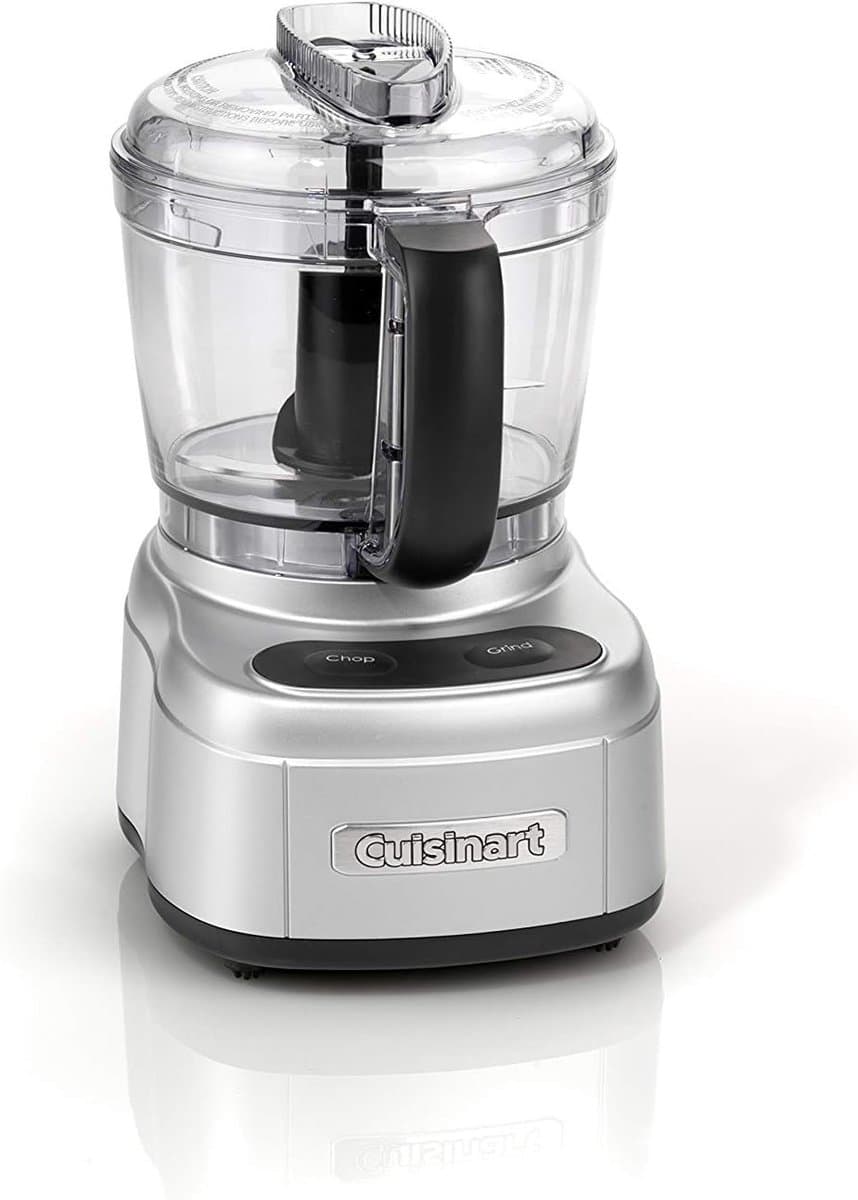 Mini Keukenmachine - Compacte Hakker - Snel Ingrediënten Bereiden - Eenvoudig Schoon te Maken - 900 ml - Zilverkleurig — afbeelding 1
