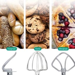 Keukenmachine - Keukenrobot Foodprocessor - Bakken en Koken - 15 Delige Set - 6.2L Kom - Rood — thumbnail 4