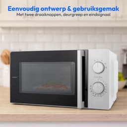 Compacte Magnetron - Keuken Oven - Snel Opwarmen - Ruimtebesparend Ontwerp - 20 Liter 700 Watt - Lichtgrijs — thumbnail 3
