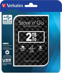 Draagbare externe harde schijf 2 TB - USB 3.0 gegevensopslag met snelle gegevensoverdracht — thumbnail 3