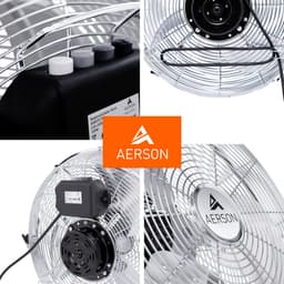 AERSON vloerventilator 60 cm | waaier met drie standen 200W | staande ventilator | hoge luchtstroom | robuuste metalen uitvoering | hellingshoek ca. 110 graden — thumbnail 2