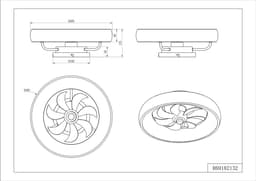 REALITY MUONIO - Ventilator - Zwart mat - incl. 1x SMD 20 W - Afstandsbediening - Geintegreerde dimmer - Traploos instelbare lichtkleur - Geheugenfunctie - 3 snelheidsinstellingen - Zomer- en wintermodus — thumbnail 4