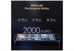 MP4-speler met Bluetooth en WiFi 80GB, MP3- en MP4-muziekspeler, 4 Inch 1080P touchscreen-videospeler, draagbare Android Spotify-speler met Play Store-app (Zwart) — thumbnail 5