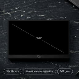 Screenmate® Lite Portable Monitor 15,6” - Draagbare Monitor met Beschermhoes - Extra Scherm Laptop - Draagbaar Beeldscherm - Zwart — thumbnail 4