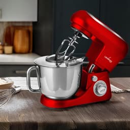 RFWR® Multifunctionele Keukenmachine met Roestvrijstalen Kom - 5L, 2200W, 6 Snelheden, Spatdeksel, Deeghaak en Garde — thumbnail 4