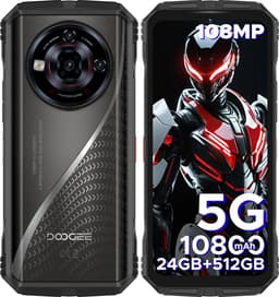 DOOGEE S118 Pro 5G - Robuuste Smartphone - Robuuste Telefoon - 32GB RAM + 512GB ROM (2TB/TF) - 10800 mAh/33W - 6,6 inch 120Hz - 108 MP + 20 MP Nachtzicht - Dual SIM 5G - GPS - NFC - Zwart — thumbnail 1