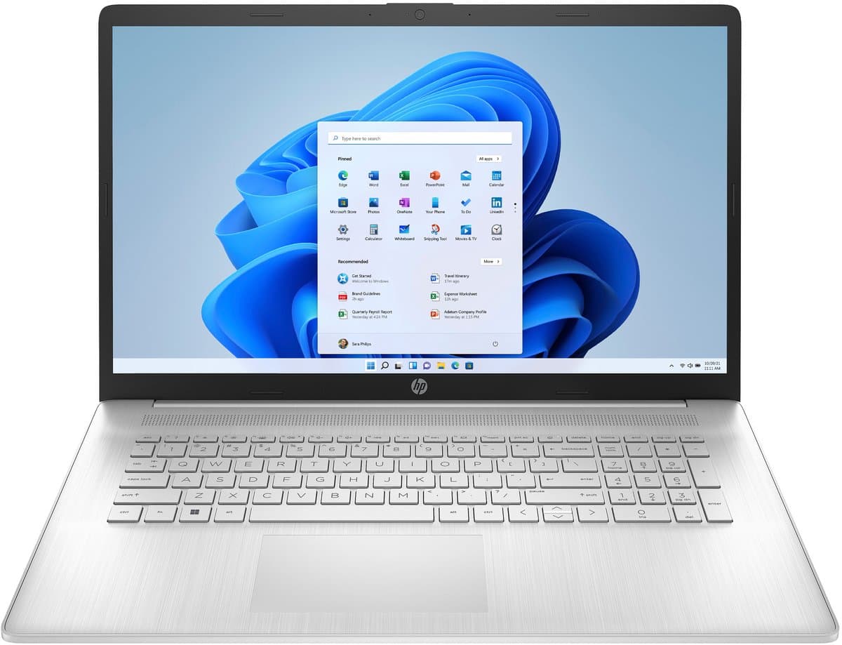 HP 17-cp2614nd AMD Ryzen™ 5 7520U Laptop 43,9 cm (17.3") Full HD 16 GB LPDDR5-SDRAM 512 GB SSD Wi-Fi 6 (802.11ax) Windows 11 Home Zilver — afbeelding 1