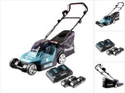 Makita DLM 432 PG4 accumaaier 36 V (2x 18 V) 43 cm + 4x accu 6,0 Ah + dubbele lader — thumbnail 1
