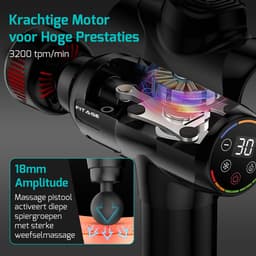 FITAGE Infrarood Massage Gun Professioneel - Warm & Koud Massage Apparaat - Massageapparaat Massagegun - Massage Pistool - Zwart — thumbnail 3