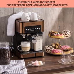 MKSS® Espressomachine - Koffiezetapparaat - Koffiemachines - Bruin — thumbnail 2